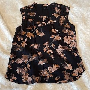 Women’s Blouse Tank Top Black Floral Blouse by RW & CO size medium